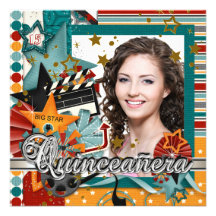 Invitaciones de Quinceanera de la estrella de cine Comunicado