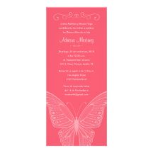 Invitaciones de Quinceanera de la mariposa de las  Anuncio Personalizado