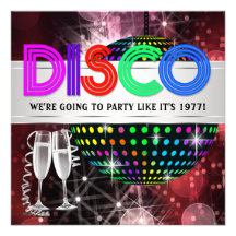 Invitaciones del baile del disco anuncios  