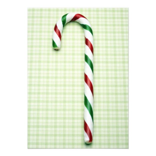 Invitaciones del bastón de caramelo del navidad comunicados personales 
