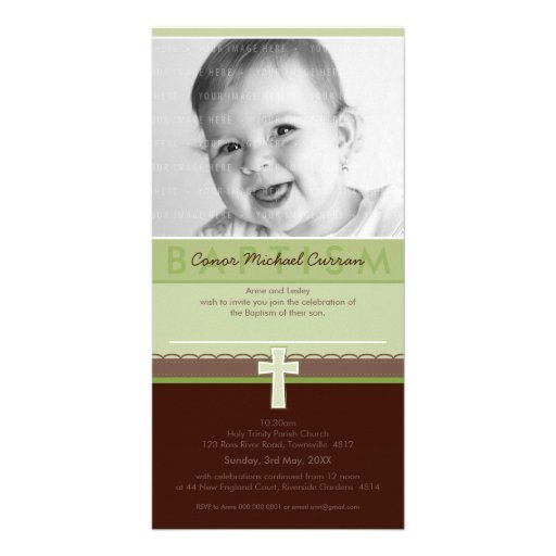 INVITACIONES DEL BAUTISMO DE LA FOTO:: 6 puros Tarjetas Fotográficas