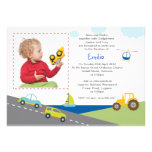Invitaciones del bautismo de los coches y de los c anuncio personalizado