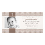 INVITACIONES DEL BAUTIZO DE LA FOTO:: bonito 4L Tarjetas Personales