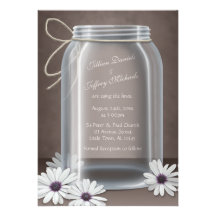 Invitaciones del boda de Brown de la margarita del Comunicados Personalizados
