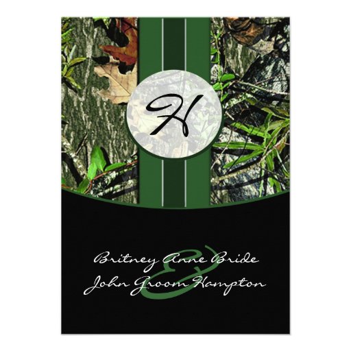 Invitaciones del boda de Camo Invitacion Personalizada