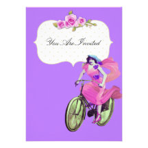 Invitaciones del boda de la bici del vintage invitación personalizada