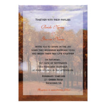 Invitaciones del boda de la caída de la novia y de anuncios personalizados