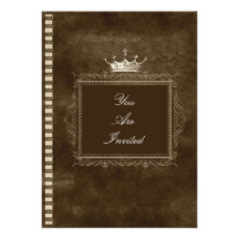 Invitaciones del boda de la corona de Brown Anuncios