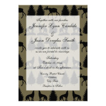 Invitaciones del boda de la fauna de los lobos de  comunicado personal  