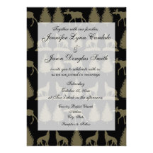 Invitaciones del boda de la fauna de los lobos de  comunicado