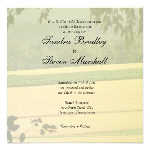 Invitaciones del boda de la granja comunicados