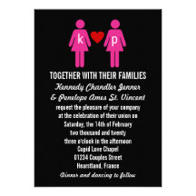 Invitaciones del boda de los pares del amor del mo comunicado personal  