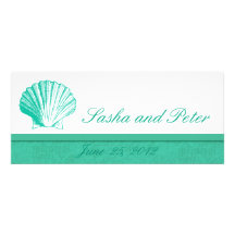 Invitaciones del boda de playa de Shell de la agua Anuncios