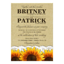 Invitaciones del boda del girasol del país de la a anuncios  