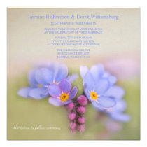 Invitaciones del boda del jardín con nomeolvides invitaciones