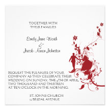 Invitaciones del boda del jardín de novia y del no invitaciones personales 