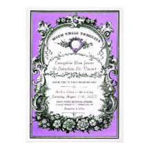 Invitaciones del boda del jardín del vintage anuncio