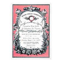 Invitaciones del boda del jardín del vintage comunicados personales 