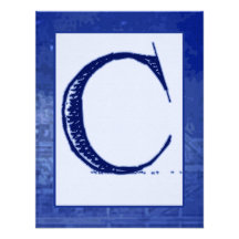 Invitaciones del boda del monograma del modelo "C" Anuncio Personalizado