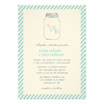 Invitaciones del boda del monograma del tarro de a anuncio personalizado