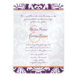 Invitaciones del boda del remolino del ciruelo y d comunicado