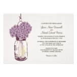 Invitaciones del boda del tarro del Hydrangea y de Comunicados