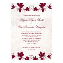 Invitaciones del boda del viñedo anuncio personalizado