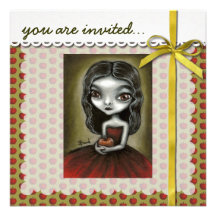 Invitaciones del chica del vampiro anuncio personalizado