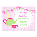 Invitaciones del cumpleaños de la fiesta del té invitaciones personales 