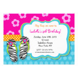 Invitaciones del cumpleaños de la fiesta en la pis invitación