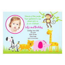 Invitaciones del cumpleaños de los animales del sa anuncio personalizado