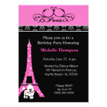 Invitaciones del cumpleaños de París de la torre E Anuncio