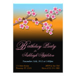 Invitaciones del cumpleaños de Sakura de la puesta Anuncio