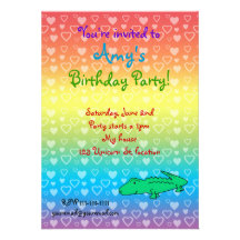 Invitaciones del cumpleaños del cocodrilo de los c anuncios personalizados