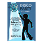Invitaciones del cumpleaños del fiesta de disco invitaciones personalizada