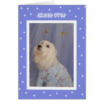 Invitaciones del cumpleaños del Sleepover -- Perro Tarjeton