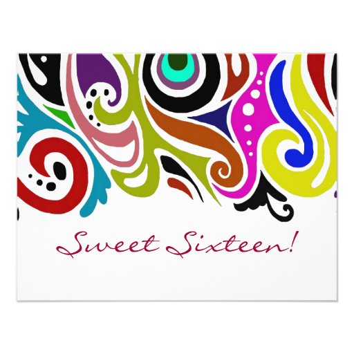 Invitaciones del ~ del fiesta del dulce dieciséis anuncios personalizados