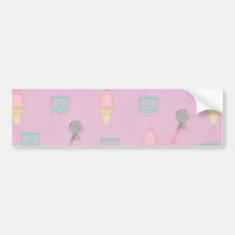 invitaciones del dulce del helado pegatina de parachoque