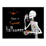 Invitaciones del esqueleto de Halloween Tarjeta Postal