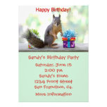 Invitaciones del feliz cumpleaños de la ardilla anuncio