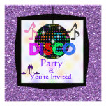 INVITACIONES DEL FIESTA DE DISCO INVITACIONES PERSONALIZADA