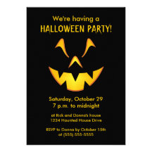Invitaciones del fiesta de Halloween de la sonrisa Anuncios Personalizados