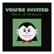Invitaciones del fiesta de Halloween del vampiro Invitaciones Personales