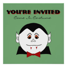 Invitaciones del fiesta de Halloween del vampiro Invitaciones Personalizada