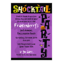 Invitaciones del fiesta de Halloween Shocktail Comunicados Personalizados