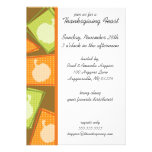 Invitaciones del fiesta de la acción de gracias de invitaciones personalizada
