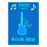 Invitaciones del fiesta de la estrella del rock comunicado personal  