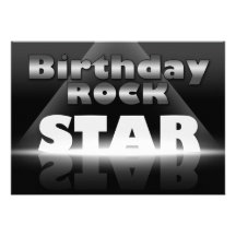Invitaciones del fiesta de la estrella del rock de comunicados