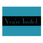 invitaciones del fiesta de las azules turquesas tarjetas postales