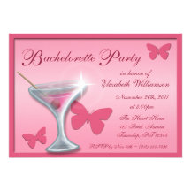 Invitaciones del fiesta de Martini Bachelorette de Comunicado